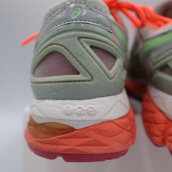 Asics Gel-Kayano 22 Women's Size 7.5 Running Shoes Orange Gray Green - Picture 12 of 12